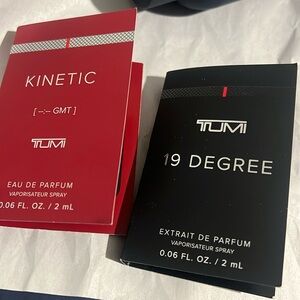 Tumi (2) men’s fragrance travel size samples kinetic + 19 degree NEW